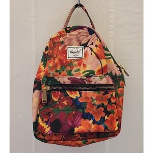 NWOT Herschel Supply Co. Bloom Floral Canvas Nova Mini Compact Travel Backpack